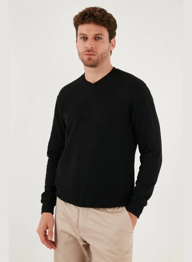 Buratti  Buratti Cotton Regular Fit V-Neck Sweater Men's SWEATER 456202 V for Men | Best Price UAE