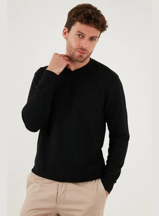 Buratti  Buratti Cotton Regular Fit V-Neck Sweater Men's SWEATER 456202 V for Men | Best Price UAE
