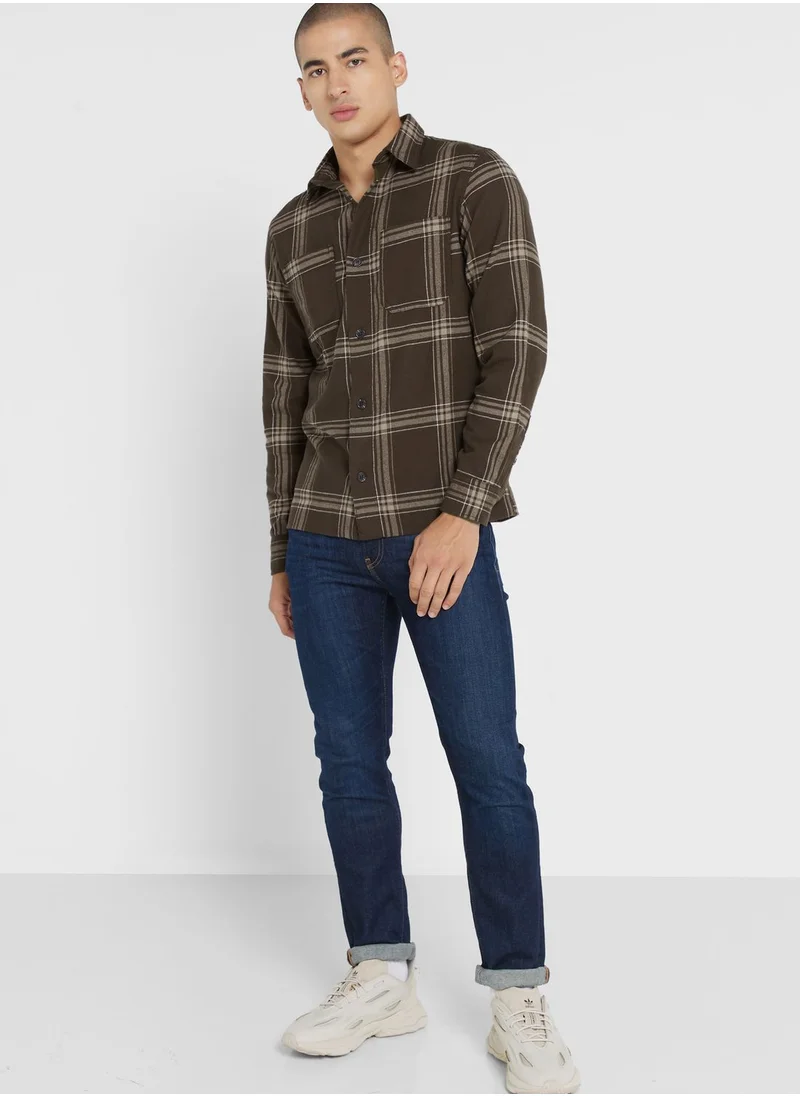 JACK & JONES Checked Regular Fit Shirt