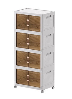 keke 4 Layers Multi-Functional Foldable Storage Cabinet with Doors and Wheels (252L)  - Image 1