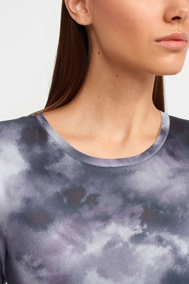 Dilvin Multicolor DILVIN Tie-Dye Bodycon Midi Dress for Women | Best Price UAE