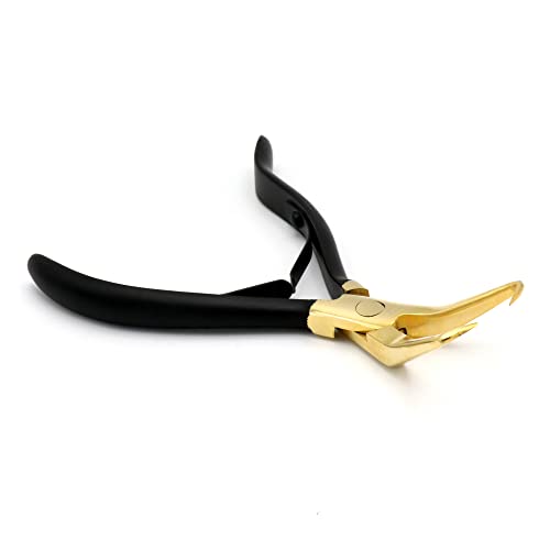 G4 VISION Professional Hair Extension & Beading Tool Kit Remove Plier Set for beads (4 Piece) I-Link Micro Ring Loop Needle Pulling Hook Threader Wire for Silicone Rings (Black Gold) - Image 3