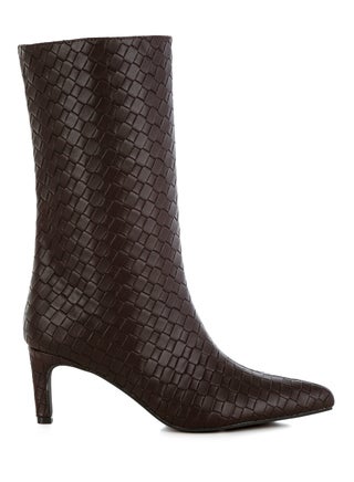 Woven Faux Leather Boots in Chocolate - pzsku/ZEB52A035FAB8DCFC6CAFZ/45/_/1734087498/c28d8cf7-d13a-45dc-b66c-e54f0e931bb2