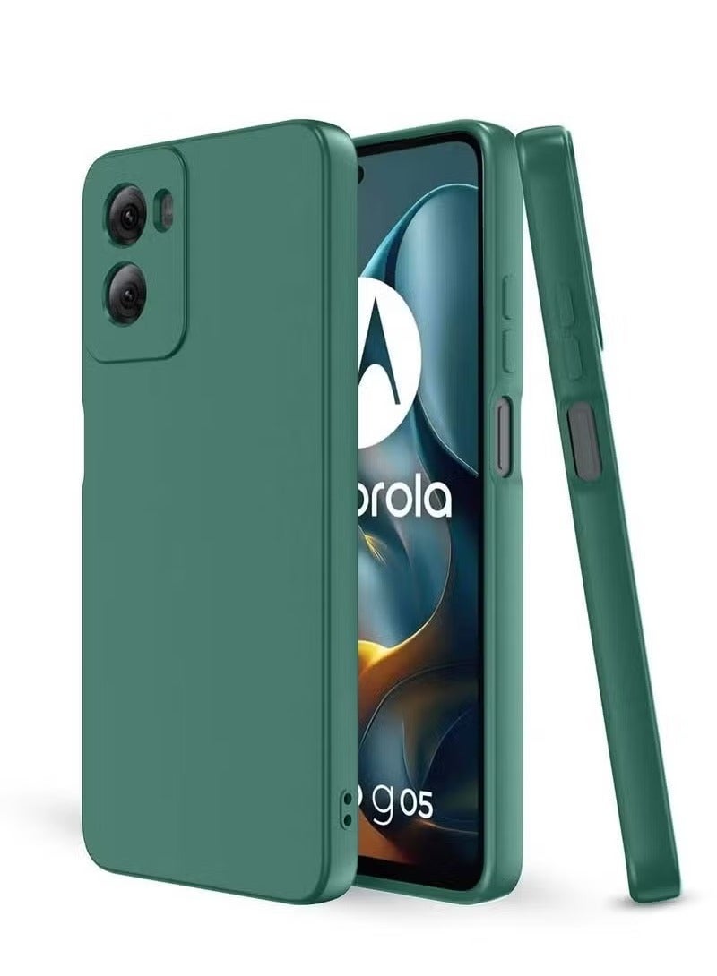 JAJEEK Motorola Moto G05 / Moto E15 4G 2025 Soft Liquid Silicone Case – Shockproof & Scratch-Resistant Slim Back Cover with Microfiber Lining, Full Camera & Screen Edge Protection, Anti-Fingerprint, Lightweight Flexible Silicone Gel Case for Comfortable Grip – Dark Green - Image 3