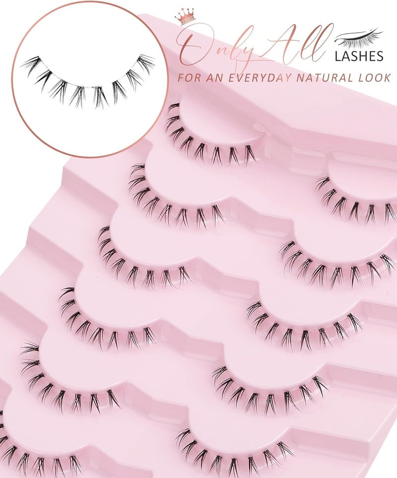 Onlyall Bottom Lashes Bottom Eyelashes False Lower Lashes Fake Bottom Eyelashes 7 Pairs Bottom-3 - Image 5