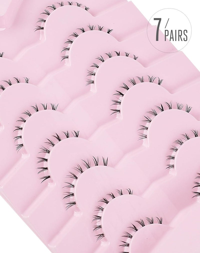 Onlyall Bottom Lashes Bottom Eyelashes False Lower Lashes Fake Bottom Eyelashes 7 Pairs Bottom-3 - Image 4