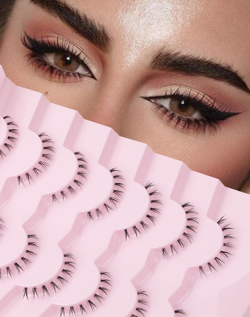 Onlyall Bottom Lashes Bottom Eyelashes False Lower Lashes Fake Bottom Eyelashes 7 Pairs Bottom-3 - Image 1