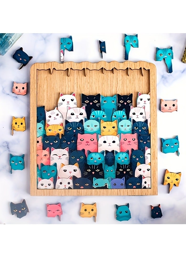 general Ultra-Challenging Square Jigsaw Puzzle - Mixed Colors, Adhesive Board Material, Perfect for Adults  Youngsters  - Image 1