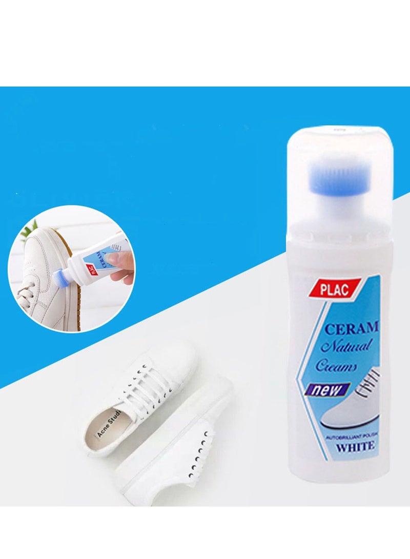 plac White Shoe Cleaner Foam Shoe Cleaner Comes with Brush Head 100 ml  - Image 1