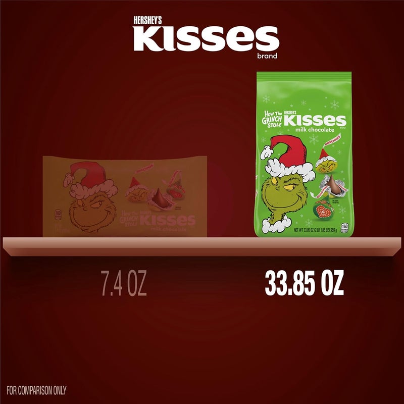 HERSHEY'S KISSES Grinch Milk Chocolate Bulk Bag - Image 4