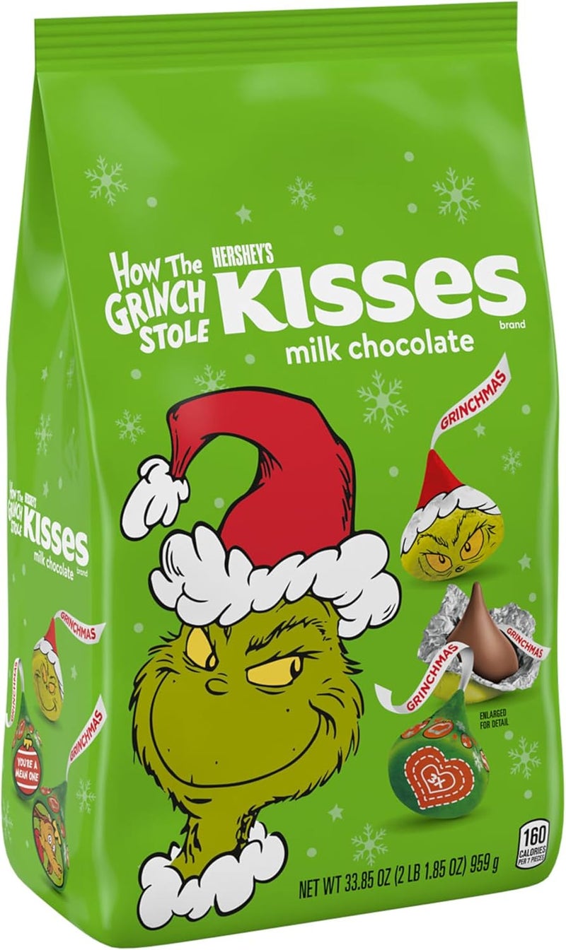 HERSHEY'S KISSES Grinch Milk Chocolate Bulk Bag - Image 3