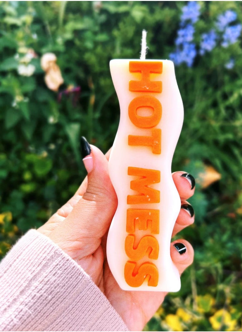 Generic Hot Mess Wave unscented  (white & orange) 
