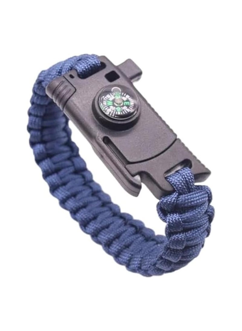 Generic - 5*1 Multi-Purpose Professional Survival Bracelet Includes Compass and Flint Whistle for Adults with High Fire Starter Perfect for Camping, Hiking, Fishing, Hunting Multi-Color - Image 1