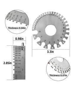 Excefore Stainless Steel Wire Metal Sheet, Standard Wire Welding Gage, Round Cable Sheet Stainless, Standard Thickness Metal Gauge, Wire Thickness Gauge for DIY, Construction, Decoration  - Image 3