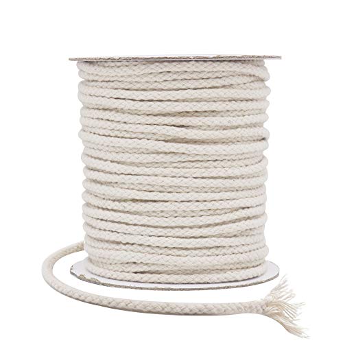 Tenn Well 5mm Macrame Cord, 165Feet Braided Cotton Rope Thick Craft Twine for Macrame Plant Hangers, Wall Hangings, Drawstrings, Clothes Lines, DIY Crafts (Beige) - Image 1