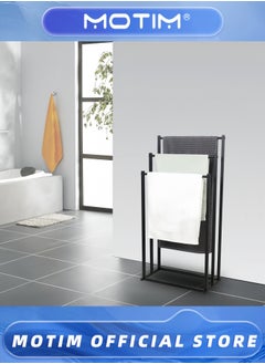 Motim 3-Tier Freestanding Towel Rack Multifunctional Metal Drying Rack Scarf Rack for Bedroom Living Room and Bathroom  - Image 3