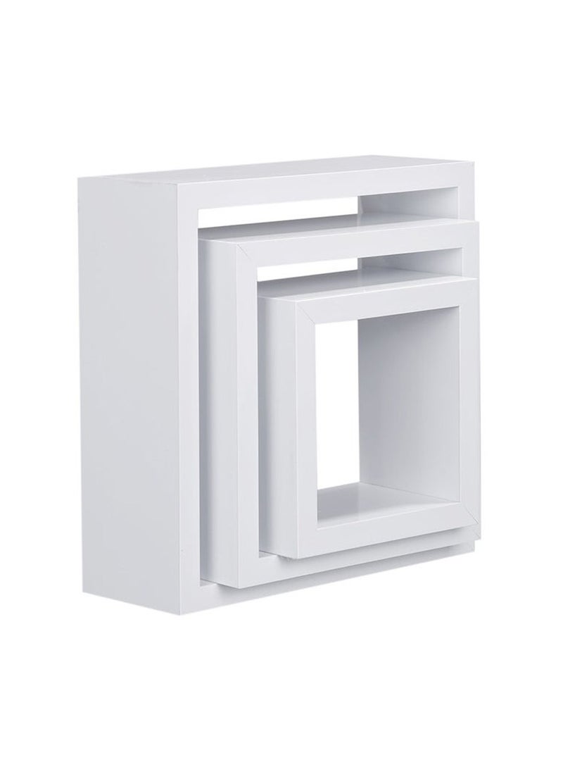 Generic Nicole 3 Piece Cube Set White  - Image 1