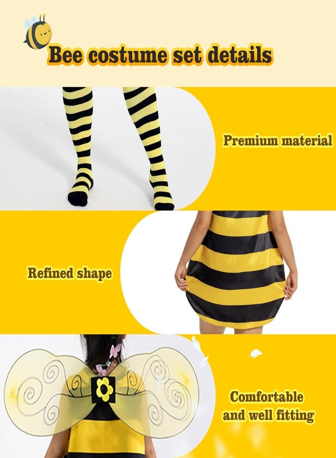 Fairycece Mommy And Me Bee Costume Toddler Bumble Bee Halloween 2T Girl 3T 4T 5T Matching - Image 3