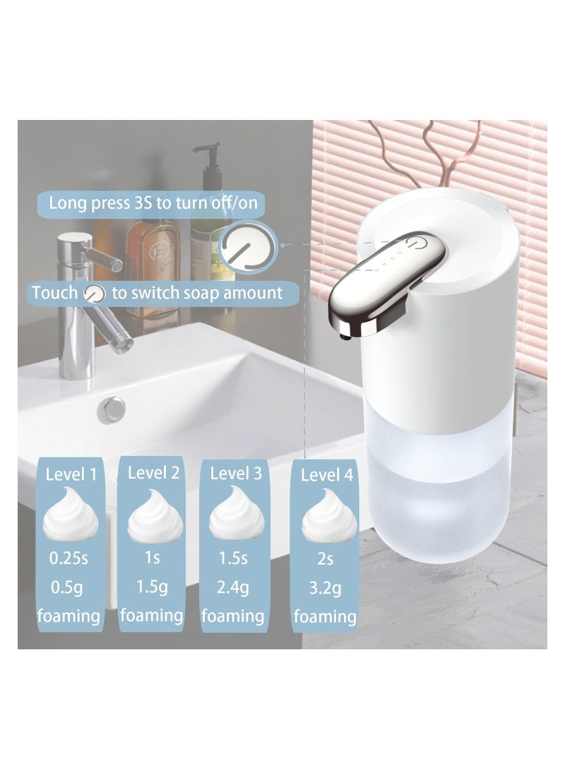 SOLARAE Automatic Foaming Soap Dispenser, Wall Mount 4 Level Adjustable Sensor, Electric Hand Soap Dispenser, 13.5 oz/400mL Touchless Soap Dispenser, USB C Rechargeable Dish Soap Dispenser for Bathroom - Image 2