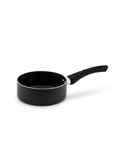 DELICI Granite Non-Stick Milk Pan – PFOA-Free, Ivory with Gray Spatter Coating, Tempered Glass Lid, Heat-Resistant Bakelite Handle, Multi-Cooktop Compatible  - Image 1