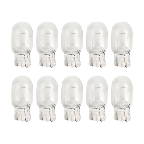 Hugwits 10 PCS T20 Halogen Bulbs 12V21W 7440 Single Filament UltraBright Turn Signal Tail Light Back Up Reverse Lights Replacement Universal for Cars Trucks SUVs White Monofilament - Image 1