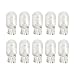Hugwits 10 PCS T20 Halogen Bulbs 12V21W 7440 Single Filament UltraBright Turn Signal Tail Light Back Up Reverse Lights Replacement Universal for Cars Trucks SUVs White Monofilament - Image 2
