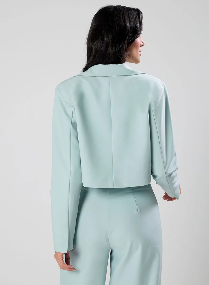 Zigzag  Crop Oversized Formal Blazer for Women | Best Price UAE