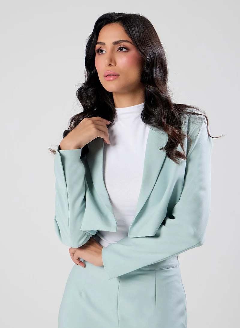 Zigzag  Crop Oversized Formal Blazer for Women | Best Price UAE