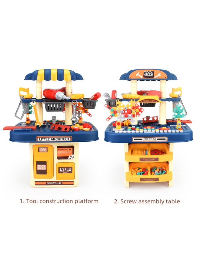 Children's Play Screw Tool Table Simulation Maintenance Toolbox Electric Drill Screwdriver Repair Assembly Toys-Color:Double-sided Tool Table - Image 5