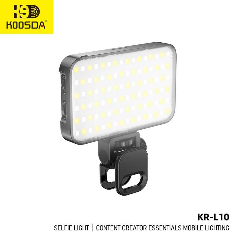 KOOSDA KR-L10 2000mAh Selfie Light – Ultimate 360° Mobile Lighting for Content Creators - Image 1