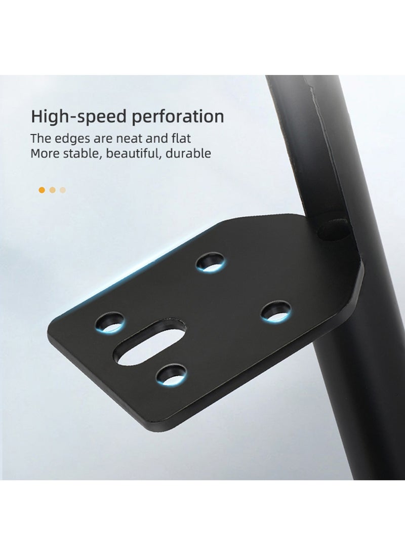 Hanghaijia - Metal Furniture Legs Black Heavy Duty Foot with Rubber Pads for Coffee Table Bench Couch Dresser Desk TV Cabinet Cupboard Replacement DIY Support Feet Set of 4 - Image 1