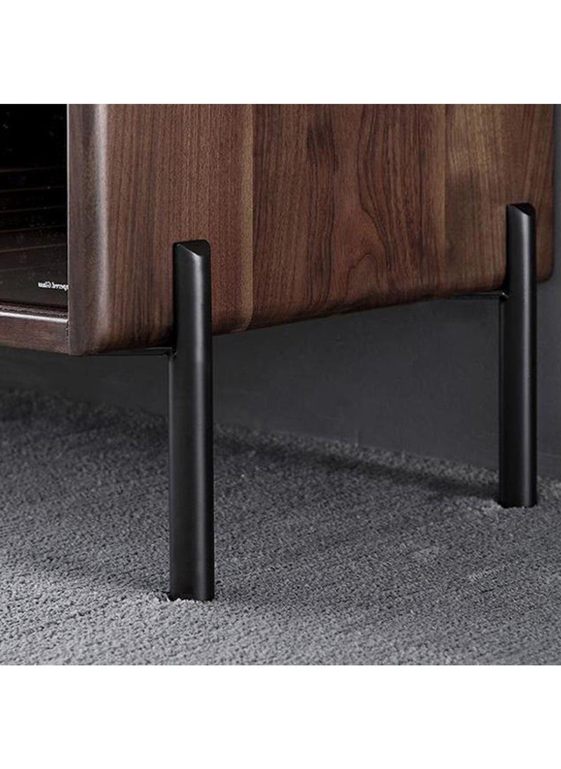 Hanghaijia - Metal Furniture Legs Black Heavy Duty Foot with Rubber Pads for Coffee Table Bench Couch Dresser Desk TV Cabinet Cupboard Replacement DIY Support Feet Set of 4 - Image 1