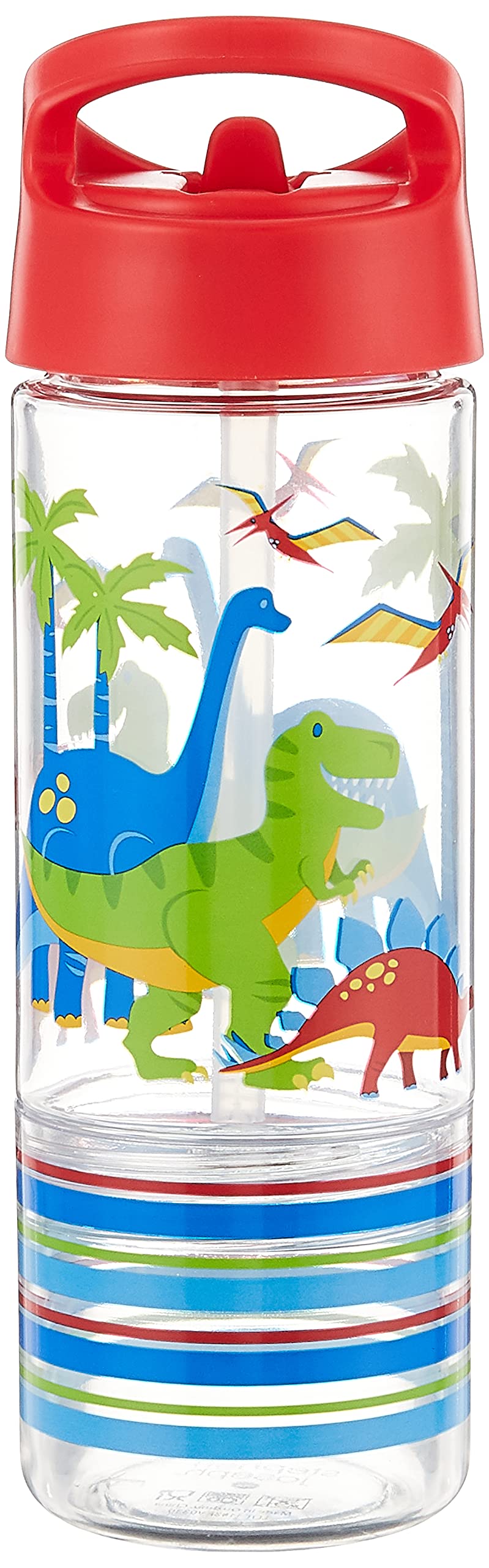 Stephen Joseph Kids Sip and Snack Water Bottle 12 oz Tritan BPA Free Drink and Snack Water Bottle for Girls  Boys Back to School Water Bottle Dino