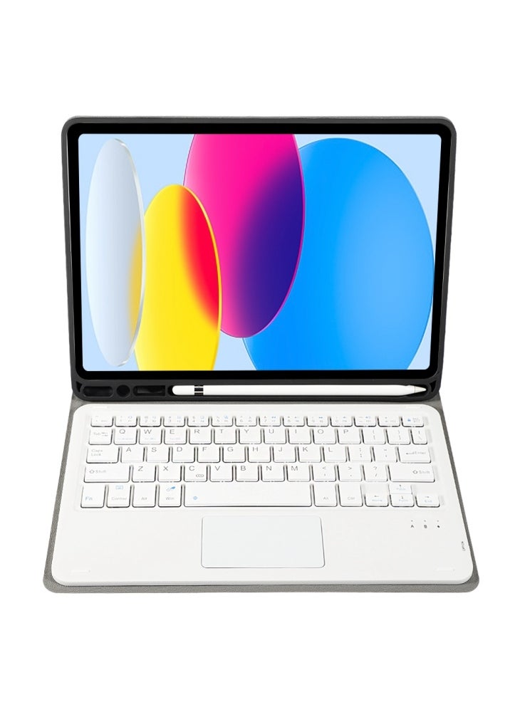 غطاء حماية A10B-A لجهاز iPad (2025)/10.9 (2022) مصنوع من الجلد والبولي يوريثان الحراري مع لوحة مفاتيح بلوتوث ولوحة لمس - ذهبي وردي - Image 2