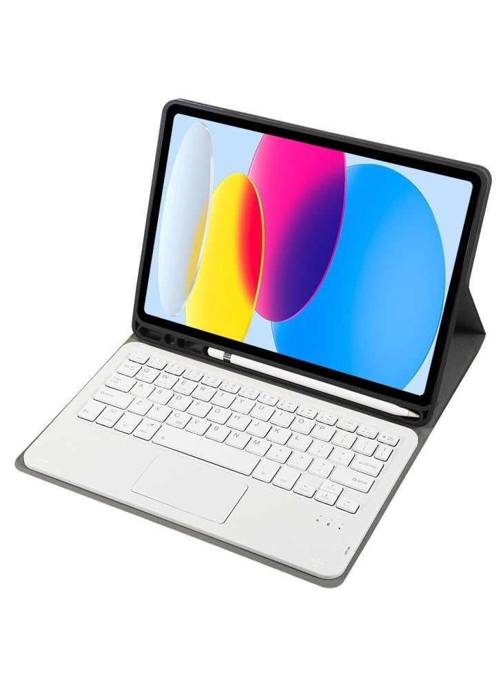 غطاء حماية A10B-A لجهاز iPad (2025)/10.9 (2022) مصنوع من الجلد والبولي يوريثان الحراري مع لوحة مفاتيح بلوتوث ولوحة لمس - ذهبي وردي - Image 3