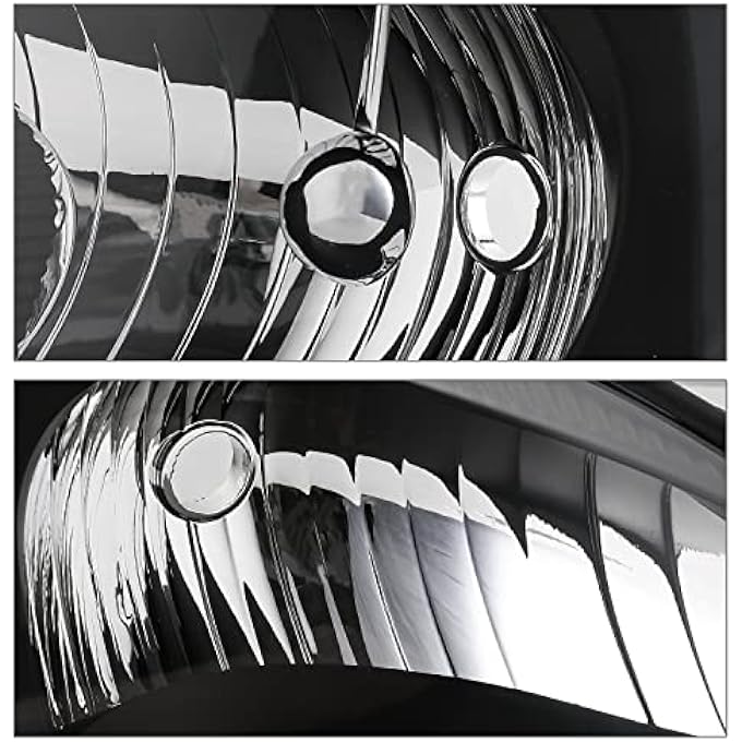 M-AUTO Headlights Assembly Replacement For 2004 2005 2006 2007 2008 Pontiac Grand Prix 2Pc Oe Style LR Headlamps WBlack Housing Clear Corner - Image 5