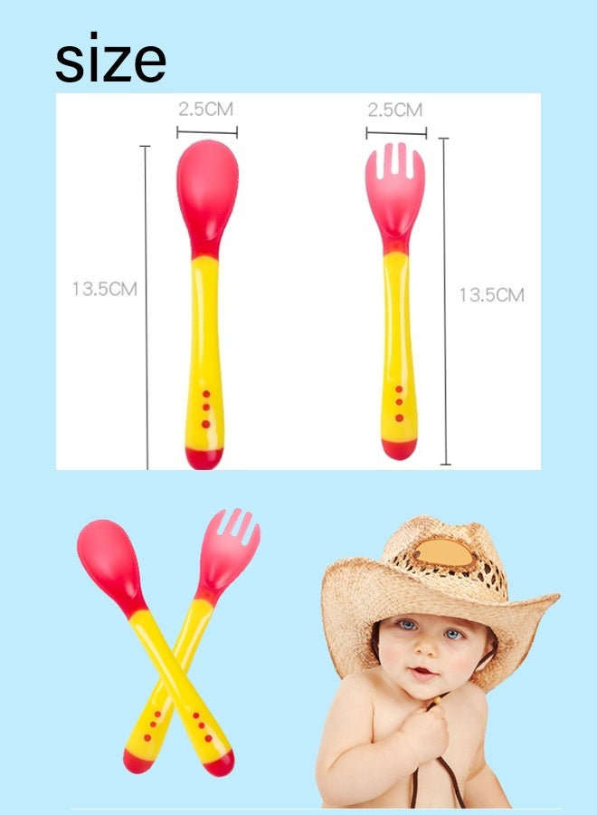 6PCS Color-changing temperature-sensitive baby food spoon Training Feeding Spoons for First Stage 4 Months Toddlers, Infants Utensils Feeding Supplies, Soft Tip Reusable Individually Wrapped - Image 2