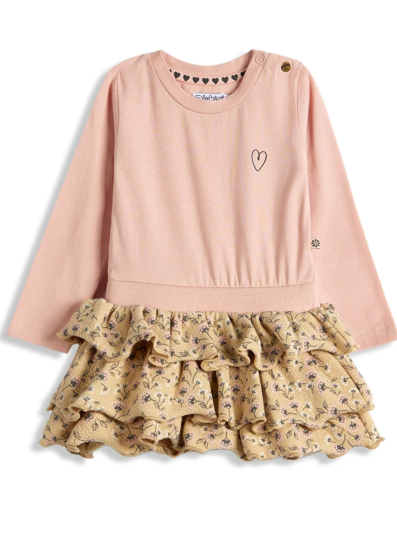Dirkje Dirkje Pink Frill Dress with matching hair band