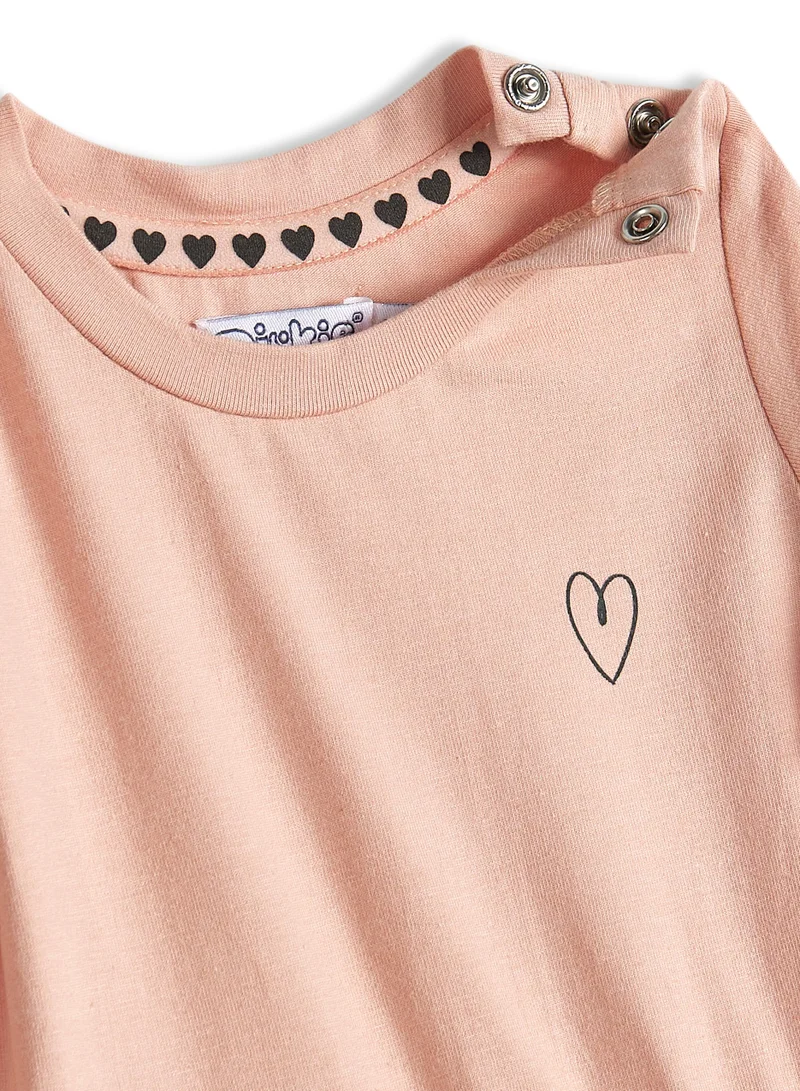 Dirkje Dirkje Pink Frill Dress with matching hair band