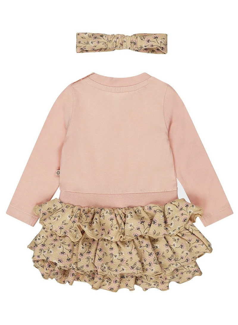 Dirkje Dirkje Pink Frill Dress with matching hair band