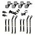 RampCrab High Clearance 4 Links Set for AX24 Front Rear Extend 6mm Brass Links Set Upgrade Parts for AX24 XC1 124 RC Crawler Car Upgrade Accessories - Image 2