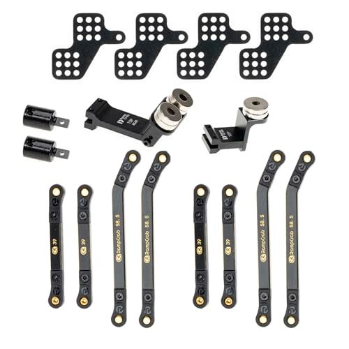 RampCrab High Clearance 4 Links Set for AX24 Front Rear Extend 6mm Brass Links Set Upgrade Parts for AX24 XC1 124 RC Crawler Car Upgrade Accessories - Image 1