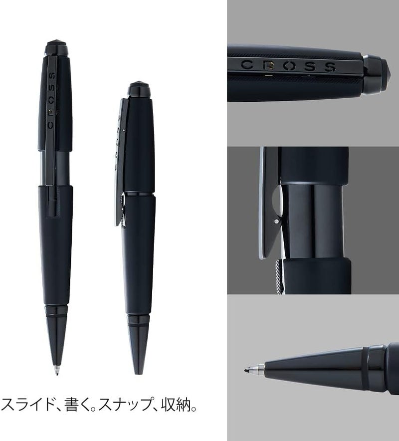 Cross Edge Refillable Rollerball Pen Presented in a Premium Gift Box - Medium Point, Black Ink, Matte Black - Image 5