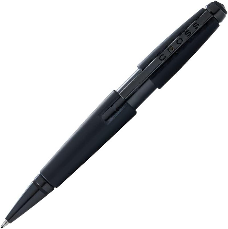 Cross Edge Refillable Rollerball Pen Presented in a Premium Gift Box - Medium Point, Black Ink, Matte Black - Image 1