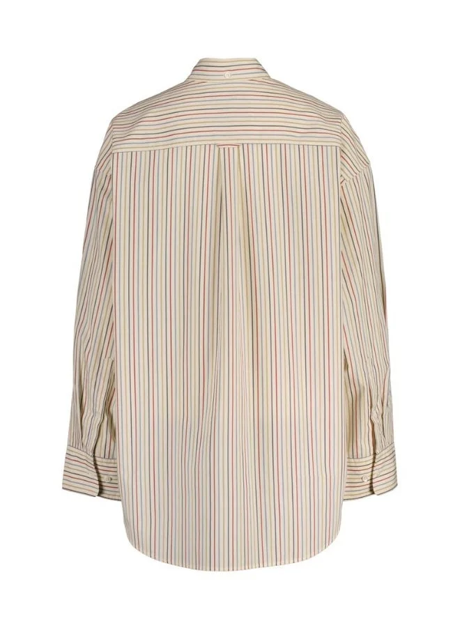 GANT Gant Oversized Striped Poplin Shirt