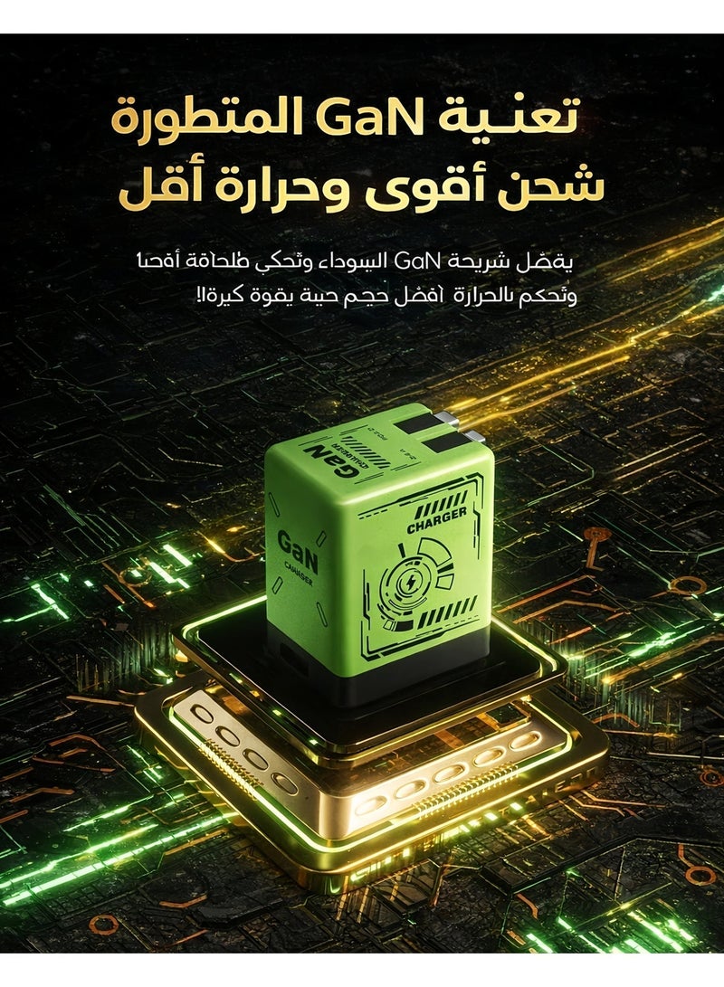 سيسلي شاحن GaN سريع 120 واط قابس بريطاني شاحن جداري PD PPS مع كابلين مدمجين قابلين للسحب شاحن USB C سريع للابتوب وماك بوك وآيفون وسامسونج - Image 3