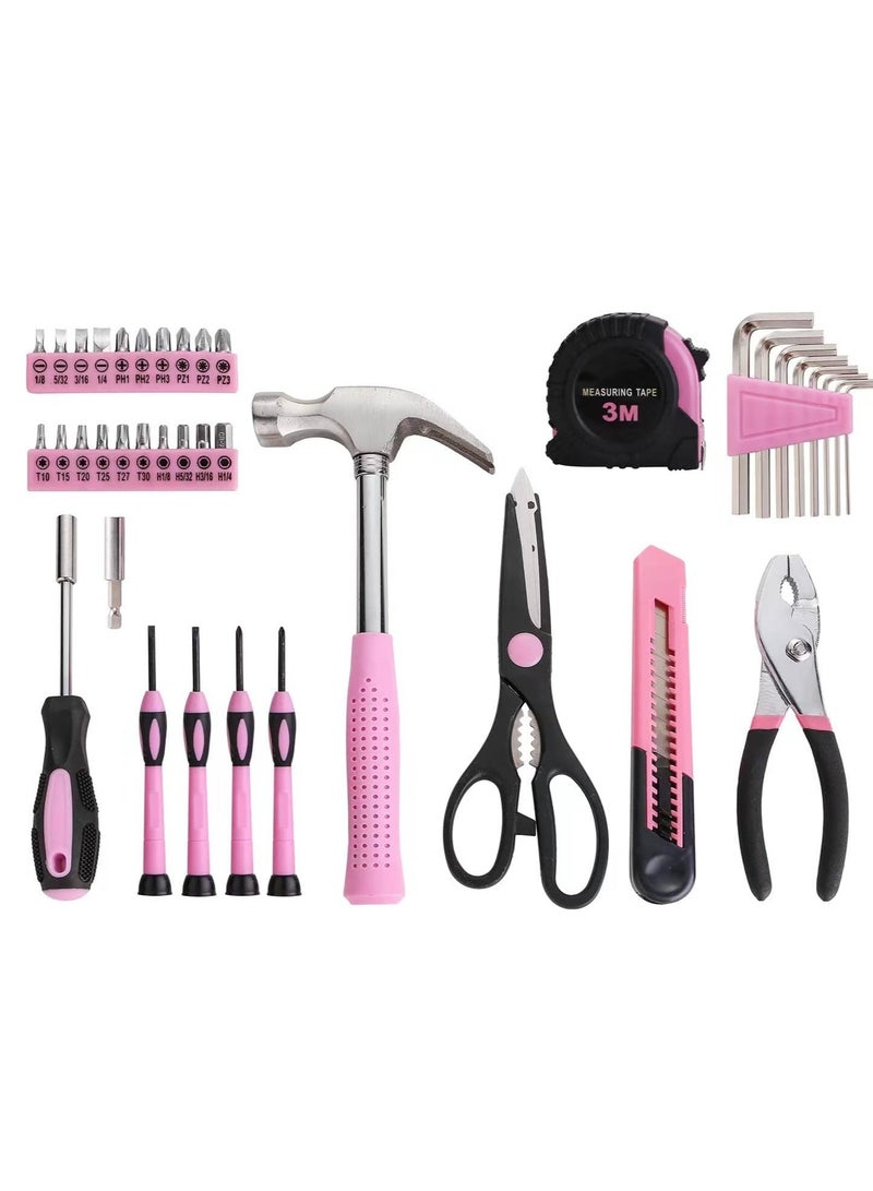 ELTRAZONE 39-Piece All Purpose Household Pink Tool Kit for Girls, Ladies and Women - Includes All Essential Tools for Home, Garage, Office and College Dormitory Use - Image 3