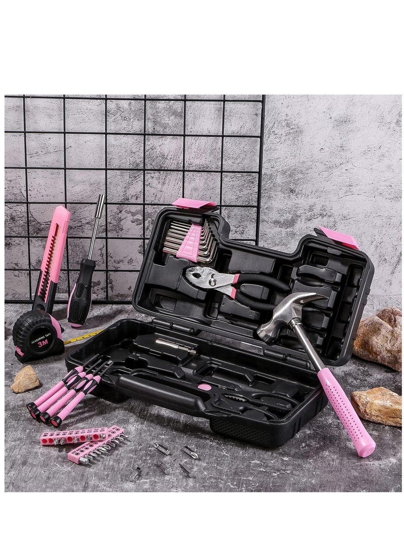 ELTRAZONE 39-Piece All Purpose Household Pink Tool Kit for Girls, Ladies and Women - Includes All Essential Tools for Home, Garage, Office and College Dormitory Use - Image 4