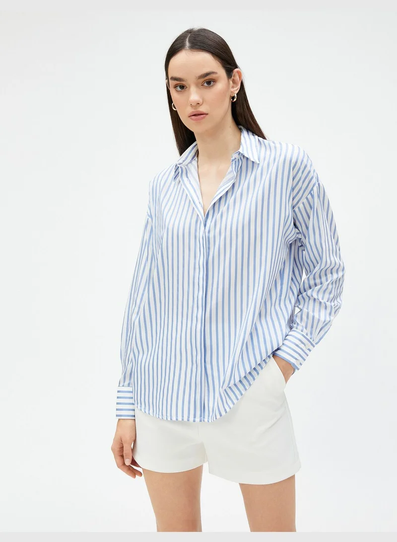 KOTON Long Sleeve Relax Fit Shirt