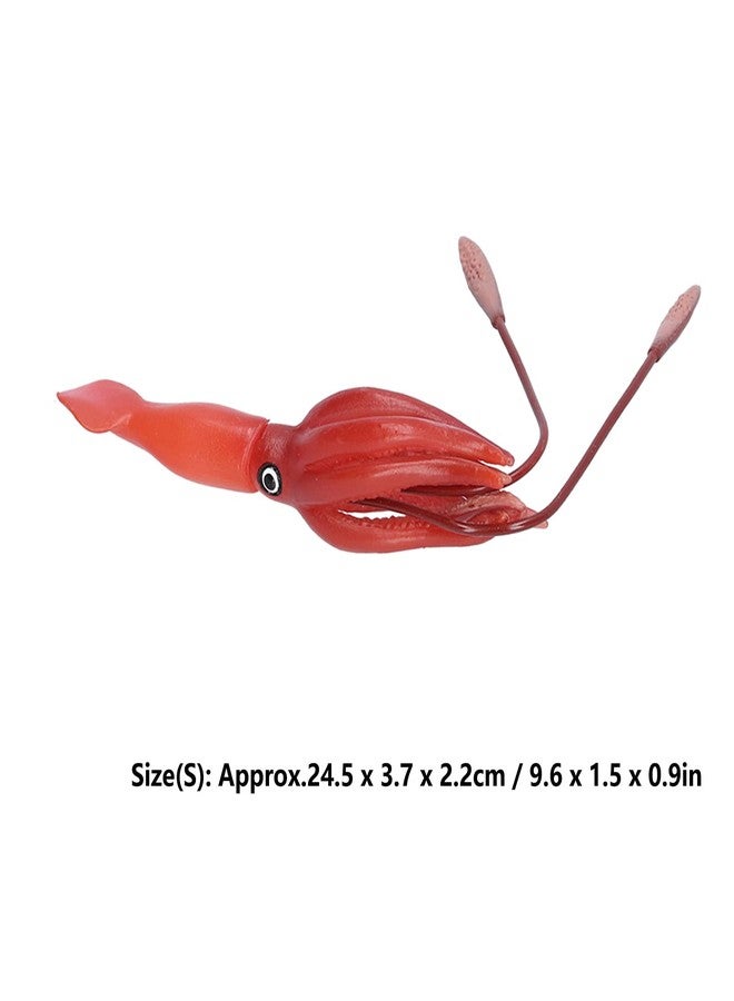 Zerodis تمثال لعبة زيروديس للحبار، كائن بحري واقعي مصبوغ يدويًا، نموذج حبار من PVC لمحاكاة تعليمية وزينة مكتبية (868 S) - Image 4